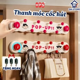Thanh móc treo cốc hút họa tiết dễ thương, Móc hút chân không pop up treo đồ nhà tắm, đồ bếp, chìa khóa QM-STORE 5