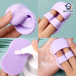 Miếng rửa mặt Tẩy mụn đầu đen  - Bàn chải rửa mặt silicon mề, TIẸN DỤNG QM-STORE 5