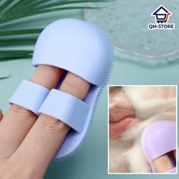Miếng rửa mặt Tẩy mụn đầu đen  - Bàn chải rửa mặt silicon mề, TIẸN DỤNG QM-STORE 3