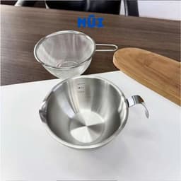 Ca Đong Rót Kèm Giỏ Lọc CHOCKMEN 15cm Inox 18/10 Dung tích 0.8L – Ca Lọc Cua, Lọc Dầu Đong Nguyên Liệu - C1016 5