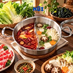 Nồi Lẩu 2 Ngăn CHOCKMEN Size 30cm Inox 18/10 Liền khối 3 lớp Cao Cấp C310 – Model CKM-ZY30HPD, Nồi Lẩu 2 Vị Tiện Lợi 2