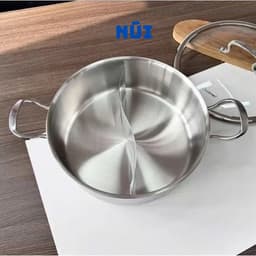 Nồi Lẩu 2 Ngăn CHOCKMEN Size 30cm Inox 18/10 Liền khối 3 lớp Cao Cấp C310 – Model CKM-ZY30HPD, Nồi Lẩu 2 Vị Tiện Lợi 7