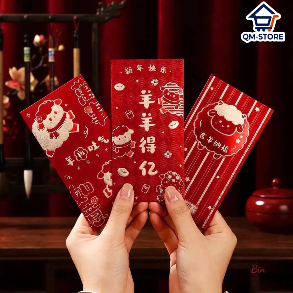 Set 6 Bao Lì Xì Đỏ Cho Năm Mới 2027 QM-STORE