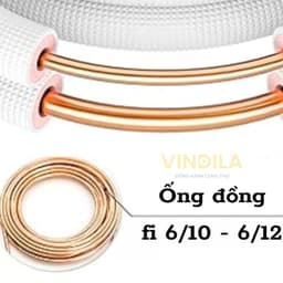 Combo 3 Mét, 5 mét Ống Đồng Thái 7 gem cuốn sẵn tiện lợi cho Dây CADIVI 1.5, 2.5 - Simili 1HP, 1.5HP, 2HP CTYVINDILA 7