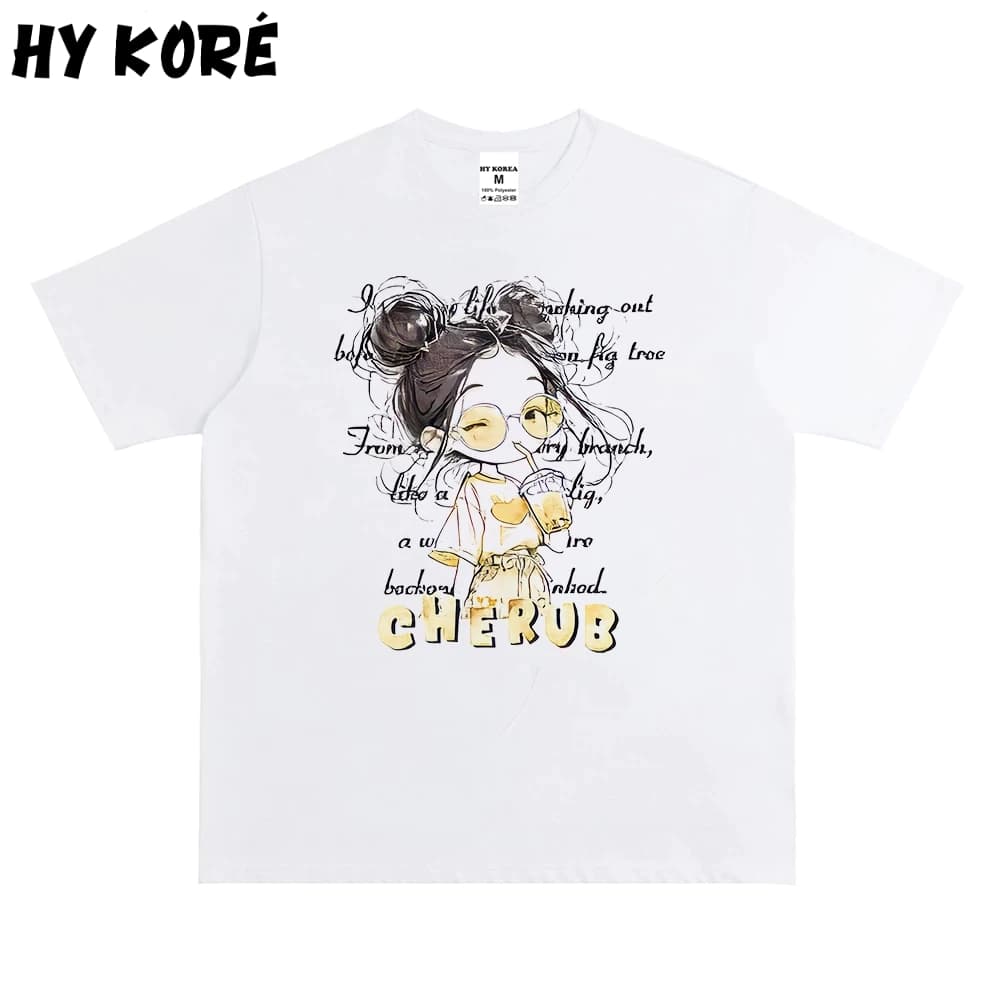 Áo Thun HY KORÉ Cherub 3061 Form Rộng Localbrand Oversize Unisex Vải Poly 100% Nam Nữ Mặc Đẹp