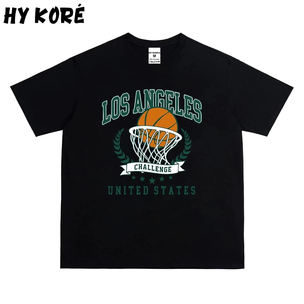Áo Thun HY KORÉ Bóng Rổ 3086 Form Rộng Localbrand Oversize Unisex Vải Poly 100% Nam Nữ Mặc Đẹp