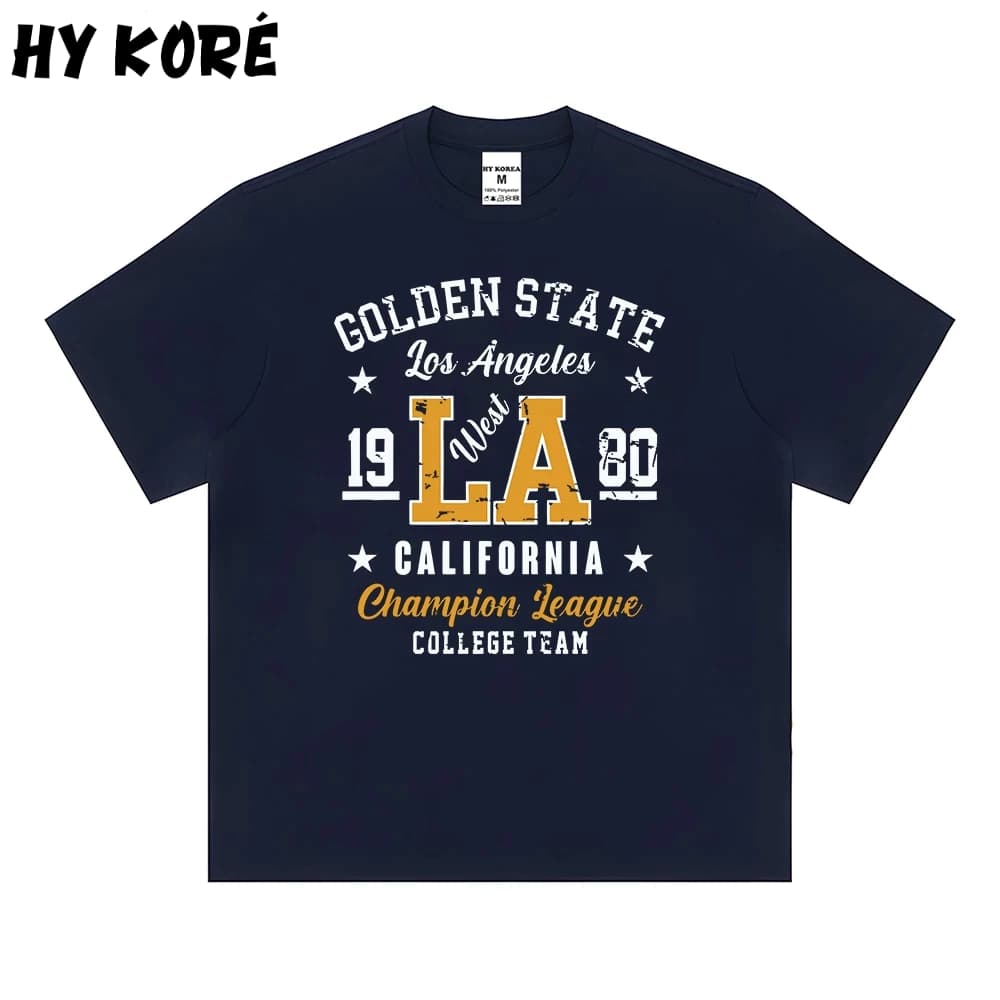 Áo Thun HY KORÉ Golden State 3085 Form Rộng Localbrand Oversize Unisex Vải Poly 100% Nam Nữ Mặc Đẹp
