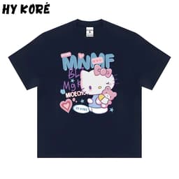 Áo Thun HY KORÉ Mèo MNMF 3062 Form Rộng Localbrand Oversize Unisex Vải Poly 100% Nam Nữ Mặc Đẹp 1