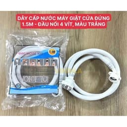 Dây cấp nước dùng cho máy giặt bằng nhựa tổng hợp, loại cứng, đường kính trong 1.7cm dài 1m5 và 3m 4