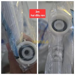 Dây cấp nước dùng cho máy giặt bằng nhựa tổng hợp, loại cứng, đường kính trong 1.7cm dài 1m5 và 3m 9