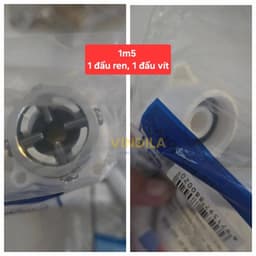 Dây cấp nước dùng cho máy giặt bằng nhựa tổng hợp, loại cứng, đường kính trong 1.7cm dài 1m5 và 3m 8