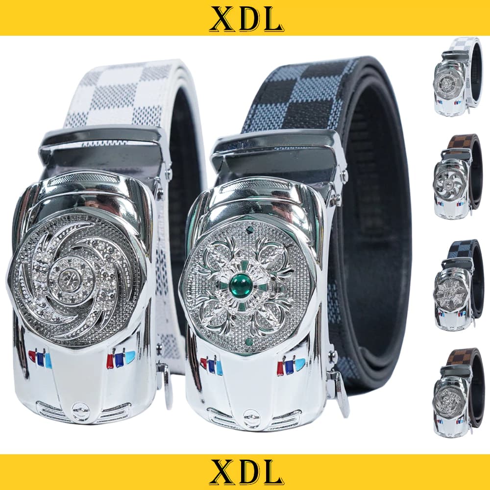Thắt lưng nam đá xoay nhiều màu, dây lưng nam khoá gạt xoay 360 độ mạ bạc A8GXT6