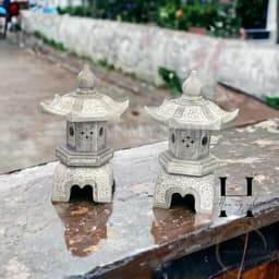 Bộ chân đèn đá sân vườn cao 40 cm  1