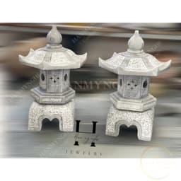 Bộ chân đèn đá sân vườn cao 40 cm  2