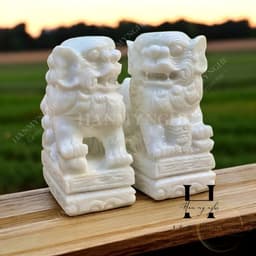 Cặp kỳ lân  đá nguyên khối tự nhiên  1
