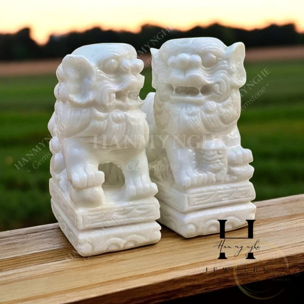 Cặp kỳ lân  đá nguyên khối tự nhiên 