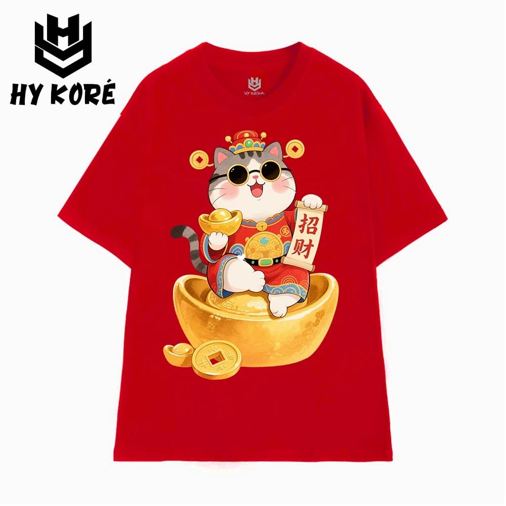 Áo Thun Tết HY KORÉ 3118 Nam Nữ Form Rộng Local brand Vải Cotton 100% Unisex Oversize