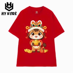 Áo Thun Tết HY KORÉ 3106 Nam Nữ Form Rộng Local brand Vải Cotton 100% Unisex Oversize 1