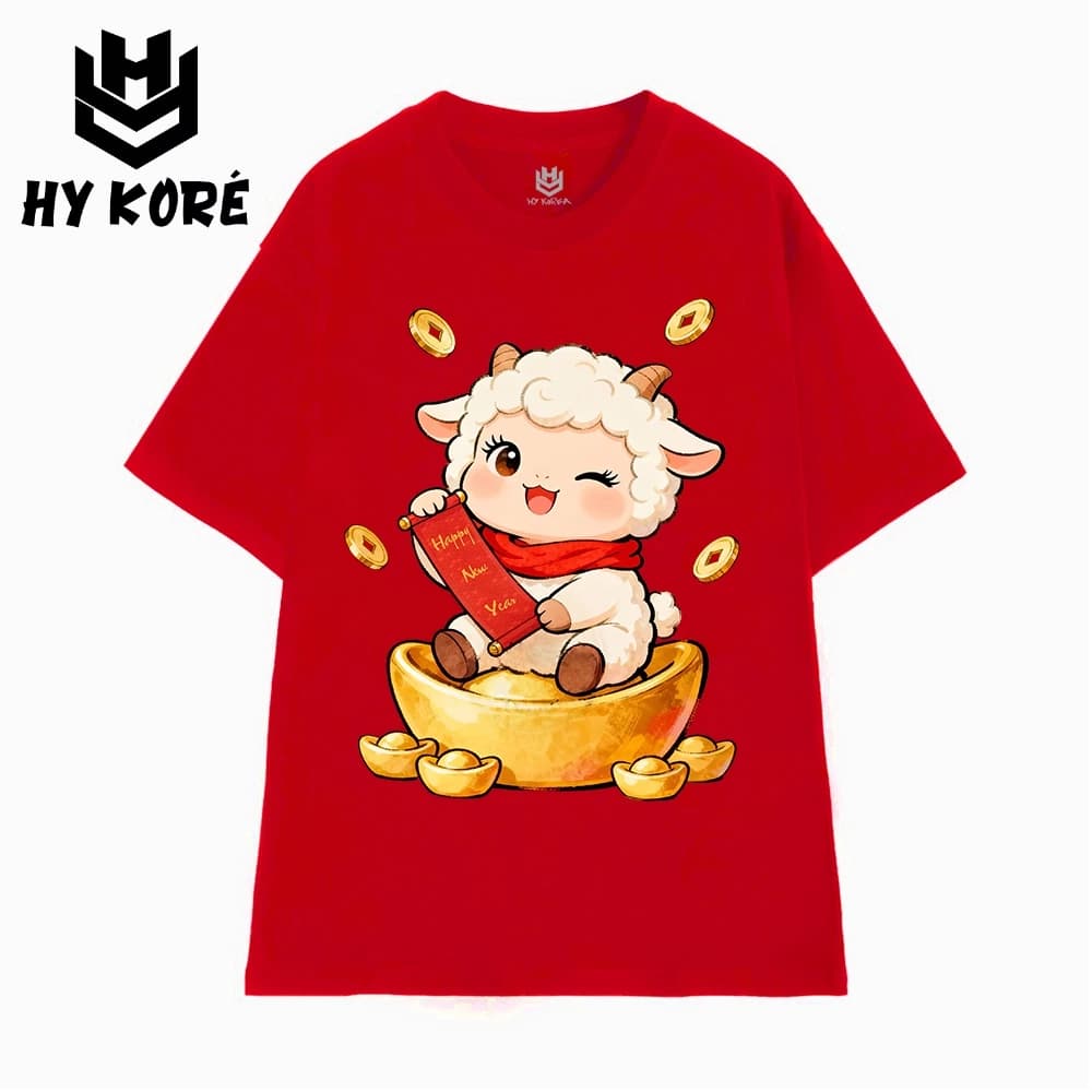 Áo Thun Tết HY KORÉ 3119 Nam Nữ Form Rộng Local brand Vải Cotton 100% Unisex Oversize