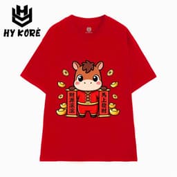 Áo Thun Tết HY KORÉ 3107 Nam Nữ Form Rộng Local brand Vải Cotton 100% Unisex Oversize 1