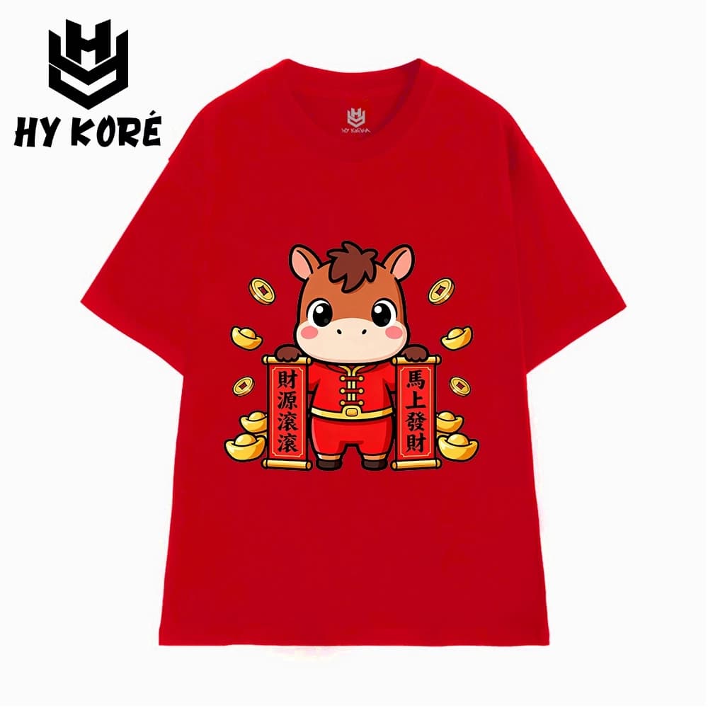 Áo Thun Tết HY KORÉ 3107 Nam Nữ Form Rộng Local brand Vải Cotton 100% Unisex Oversize