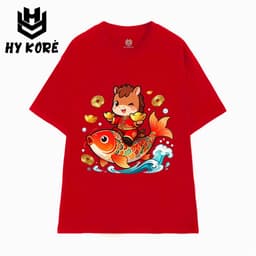 Áo Thun Tết HY KORÉ 3108 Nam Nữ Form Rộng Local brand Vải Cotton 100% Unisex Oversize 1