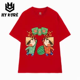 Áo Thun Tết HY KORÉ 3123 Nam Nữ Form Rộng Local brand Vải Cotton 100% Unisex Oversize 1