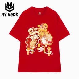Áo Thun Tết HY KORÉ 3129 Nam Nữ Form Rộng Local brand Vải Cotton 100% Unisex Oversize 1