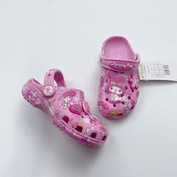 Dép sục melody clod hồng đủ size cho mẹ bé từ 23 - 39 kèm sticker độc đáo 4