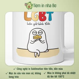 Ly cốc sứ LGBT - luôn giữ bình tĩnh quà tặng bạn bè đồng nghiệp hài hước, ý nghĩa dễ thương 3