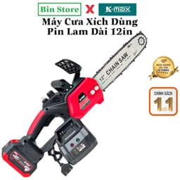Máy Cưa Xích Lam Dài 12inch Dùng Pin Phổ Thông Makita Công Suất Lớn, có bơm dầu, Không Chổi Than, Đầy đủ phụ kiện 1