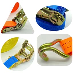 Dây chằng hàng xe máy tăng đơ 2.5cm, dài 2-5m, màu cam, chịu tải 800-1000kg, móc thép J chắc chắn. 6