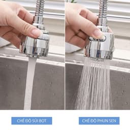 Vòi tăng áp inox SUS 304 360 độ dễ lắp bồn rửa, linh hoạt điều chỉnh xòe nước 3