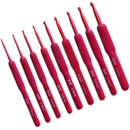 Bộ kim móc len nhôm sơn đỏ 9 món - Dụng cụ lý tưởng cho thợ móc len chuyên nghiệp 4