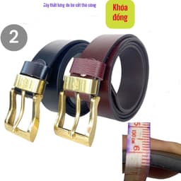 Thắt lưng da bò nam cao cấp, khóa đồng sơn cạnh bền bỉ, bảo hành 2 năm, inox chắc chắn 1