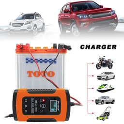 Sạc bình ắc quy ô tô xe máy FOXSUR 12V 100AH 5A hiệu quả khử sulfat và bảo vệ chống chai phồng 1