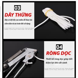 Kéo cắt cành cao lưỡi cưa sắc bén, cán dài - Dụng cụ hoàn hảo cho việc tỉa cây dễ dàng và hiệu quả 3