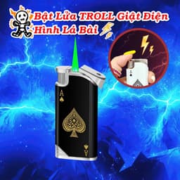 HCM Bật Lửa Khè Xài Gas Hình Lá Bài Giật Rung Khi Đánh Lửa 2