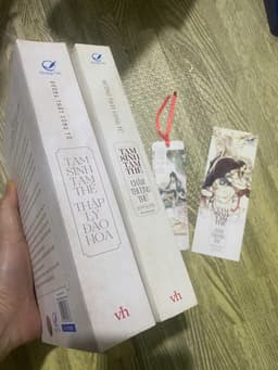 (in đầu) Full bộ 2q no.vel Tam Sinh Tam Thế Chẩm Thượng Thư + Thập lý đào hoa kèm phụ kiện in đầu 2