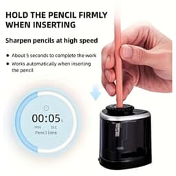 Bút chì tự động mài bút chì đen với các tính năng tự động làm việc dừng tự động loại bỏ ngòi bút gãy mài sắc trong vài giây 7