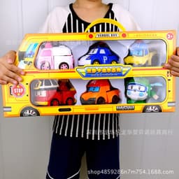 Hộp lớn 6 xe Poli biến hình dễ thương - Hoạt hình Poli và những người bạn - Smart Baby 4