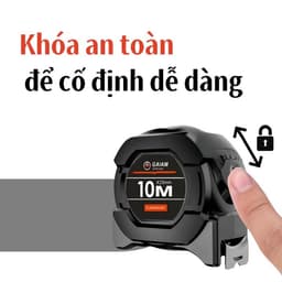 Thước dây 5M đo cung gấp 3 lần có thể kéo dài tới 3M mà không bị gãy, hiển thị màu xanh lá cây. 4