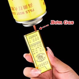 HCM Bật Lửa Gas Đá Hình Thỏi Vàng 9999 Dài Mỏng 5