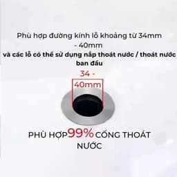 Nút nhấn bồn rửa mặt với thiết kế hiện đại và tiện lợi. 4