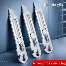 Dao rọc giấy inox 6 trong 1: công cụ đa năng cắt, khui bia, mở nắp và vặn vít tiện lợi cho mọi nhu cầu 1
