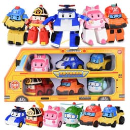 Hộp lớn 6 xe Poli biến hình dễ thương - Hoạt hình Poli và những người bạn - Smart Baby 5