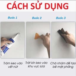 Trám vết nứt khe hở tường, keo vá tường làm trắng sáng - kèm bộ dụng cụ miễn phí 3