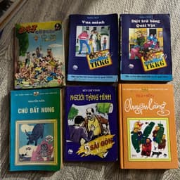 Combo vở đọc Tkkg, Chuyện làng, Chú đất nung, Mẹ vắng nhà, 5 sài gòn, Không gia đình, Mít không thể lưu ban, Côi cút giữa cảnh đời ... 1