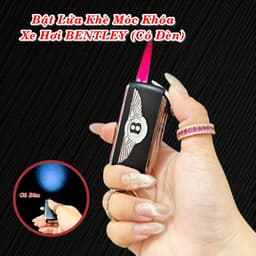 HCM Bật Lửa Khè Xài Gas Móc Khóa Xe Hơi Bentley Có Đèn Pin 1