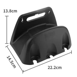 Giá cuộn ống nước treo tường màu đen. Thiết kế chống nước, phù hợp cho vườn và sân. 3